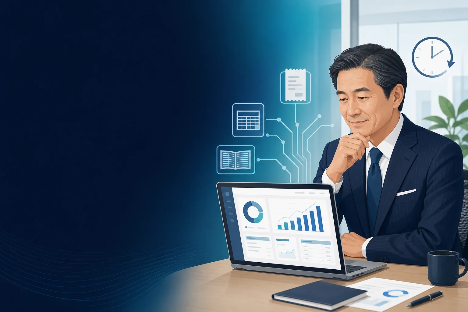 経理 AI 自動化｜アイキャッチ（OGP / 記事冒頭・配置: hero）