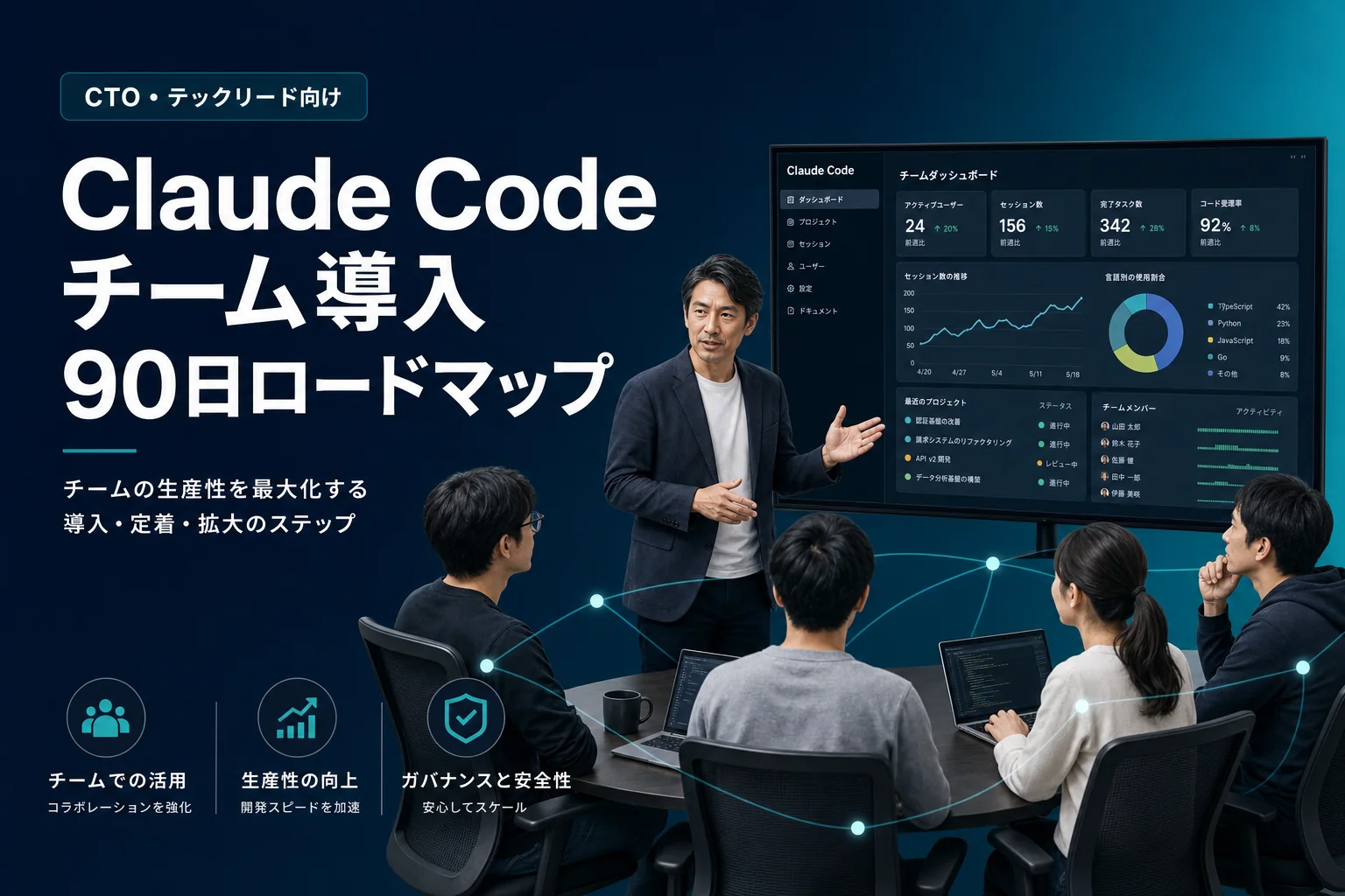 Claude Code チーム 導入｜アイキャッチ（OGP / 記事冒頭・配置: hero）