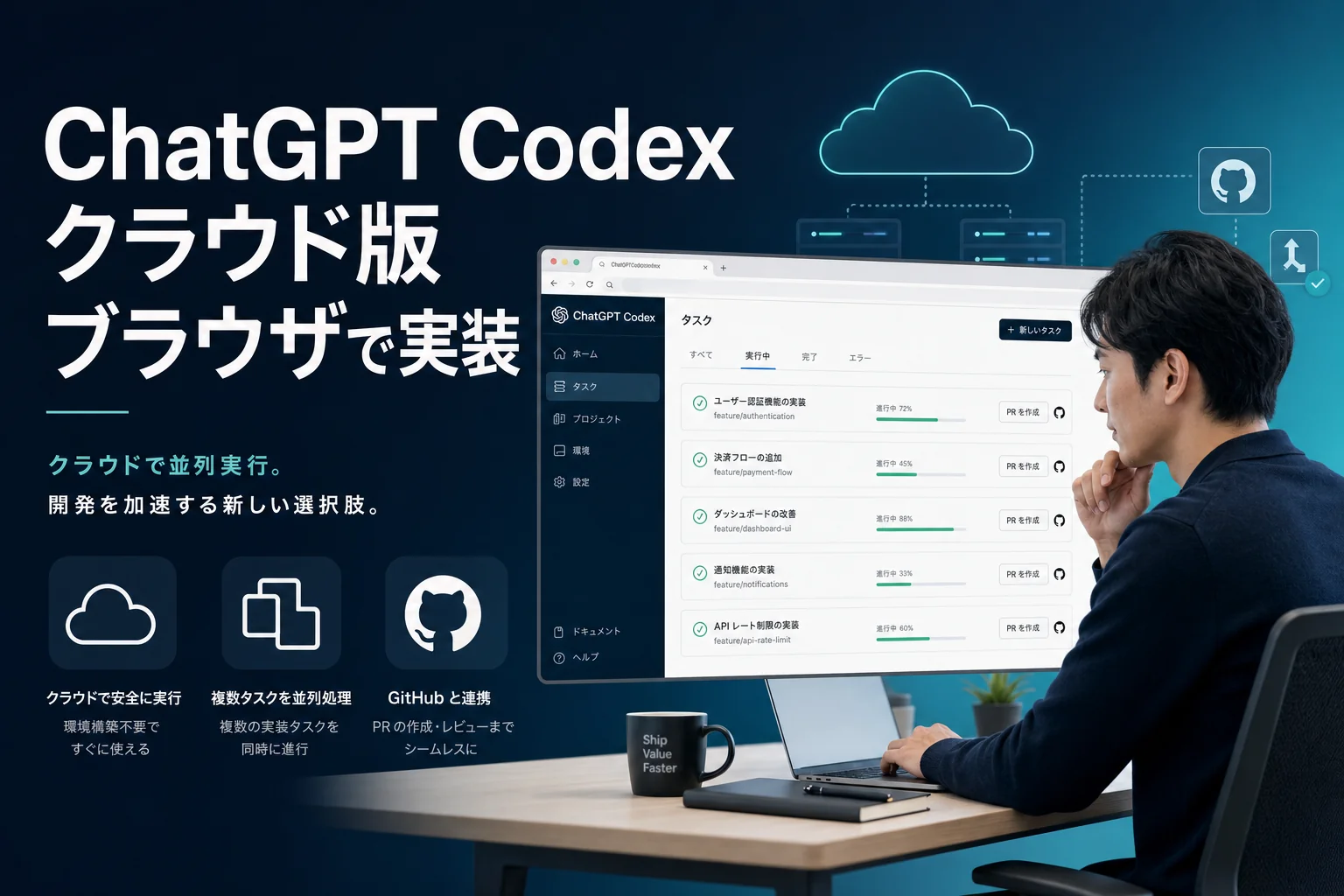 ChatGPT Codex 使い方｜アイキャッチ（OGP / 記事冒頭・配置: hero）
