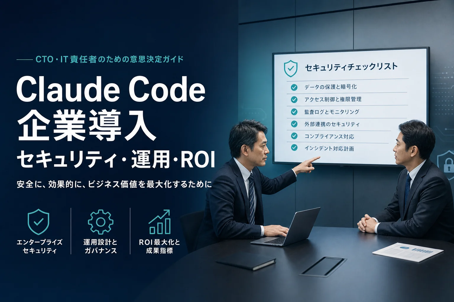 Claude Code企業導入｜セキュリティ・運用・ROI設計